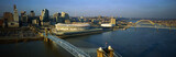 Photo: This is the Ohio River with the Roebling Suspension Bridge over it. At the end of the bridge is Three Rivers Stadium and the Cincinnati skyline. This is the Ohio River with the Roebling Suspension Bridge over it. At the end of the bridge is Three Rivers Stadium and the Cincinnati skyline.