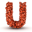 Letter U, american football alphabet
