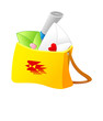 Vektor: Vector icon postman bag and letters Vector icon postman bag and letters