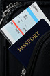 pasport in suitcase