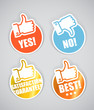 Approval paper stickers collection