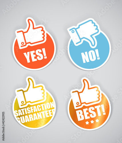 Vector: Approval paper stickers collection Approval paper stickers collection