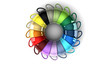colourful teatime on white