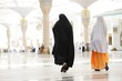 Two Muslim Arabic women walking