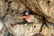 Climbing.
