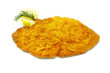 Schnitzel isolated, escalope meat with lemon and rosmary