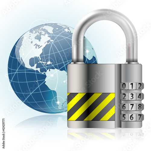 Vektor: Padlock Safety Padlock Safety