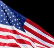 the american flag against a black background