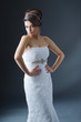 Beautiful bride in studio shooting