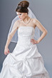 Bride in wedding dress in studio shooting