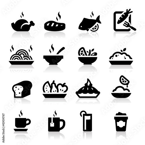 Vector: Food and Drink icons set Elegant series Food and Drink icons set Elegant series