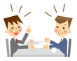 ビジネスマン　商談　イラスト