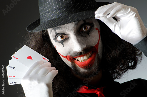 Foto: Joker with cards in studio shoot Joker with cards in studio shoot