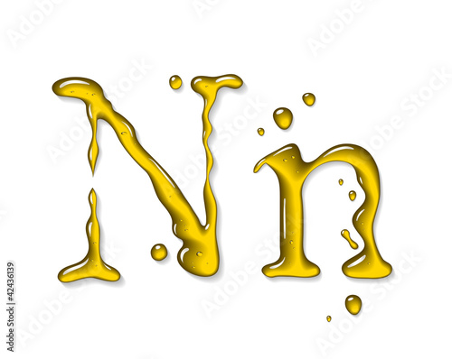 Vettoriale: Vector fluid oil letter Vector fluid oil letter