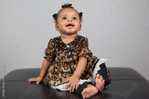 Photo: African American 6 month old infant baby African American 6 month old infant baby