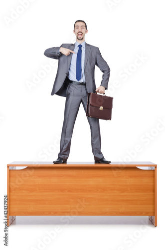 Foto: Young businessman isolated on the white Young businessman isolated on the white