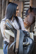 Girl in the stable