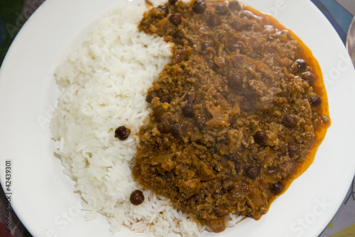 Photo: Chilli and rice Chilli and rice