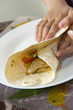 Folding a wrap