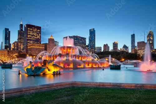 Photo: Buckingham Fountain in Grant Park, Chicago Buckingham Fountain in Grant Park, Chicago