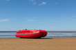 Red inflatable lifeboat