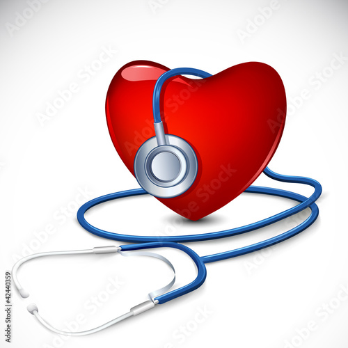 Vektor: Stethoscope around Heart Stethoscope around Heart