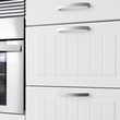 Detail of white modern kitchen