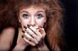 Frightened teenage girl