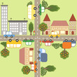 Cartoon town map.