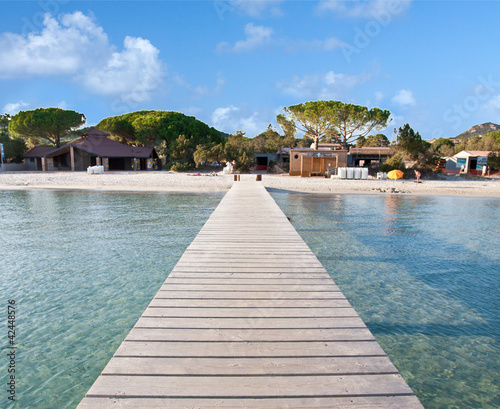 Foto: ponton plage Palombagia, Corse ponton plage Palombagia, Corse