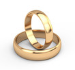 Golden wedding rings