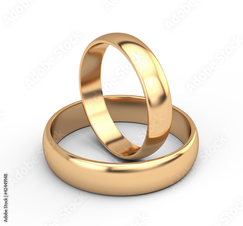 Illustration: Golden wedding rings Golden wedding rings