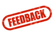 Grunge Stempel rot FEEDBACK