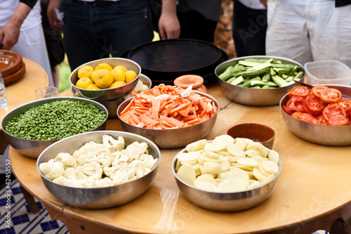 Photo: Preparing vegetable Preparing vegetable