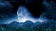 Video: Moon Dream Landscape Scenic Space Animation Moon Dream Landscape Scenic Space Animation