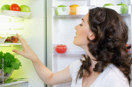 Photo: fridge with food fridge with food