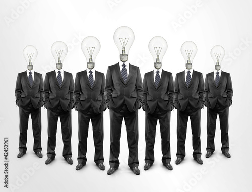 Photo: Businessman, light bulb head Businessman, light bulb head