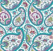 colorful paisley floral pattern , textile , Rajasthan, India