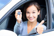 Happy female driver