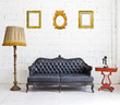 vintage luxury armchair in white room