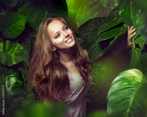 Photo: Beautiful Girl in Jungle Beautiful Girl in Jungle