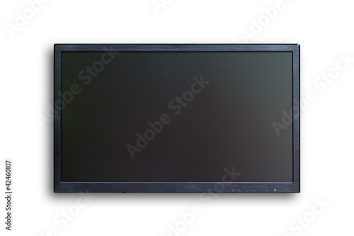 Photo: wide screen TV isolated with clipping path wide screen TV isolated with clipping path