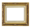 Foto: Horizontal antique gold frame isolated on white background Horizontal antique gold frame isolated on white background
