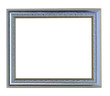 Foto: Horizontal Silver picture frame on white background Horizontal Silver picture frame on white background