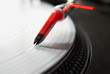 Professional turntable playing vinyl record