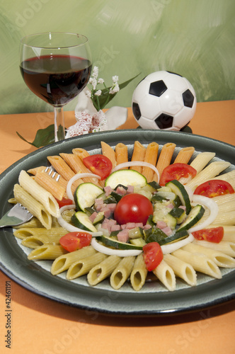 Photo: tricolor pasta for the European Football tricolor pasta for the European Football