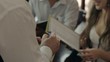 Video: People ordering food and drink to waiter in restaurant People ordering food and drink to waiter in restaurant