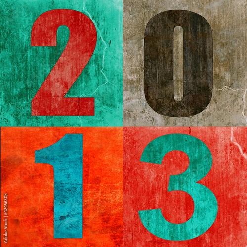 Illustration: 2013, grunge 2013, grunge