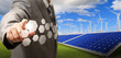 rtual buttons and wind turbine and solar farm