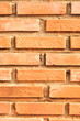 Foto: Close-up on the red brick wall. Close-up on the red brick wall.